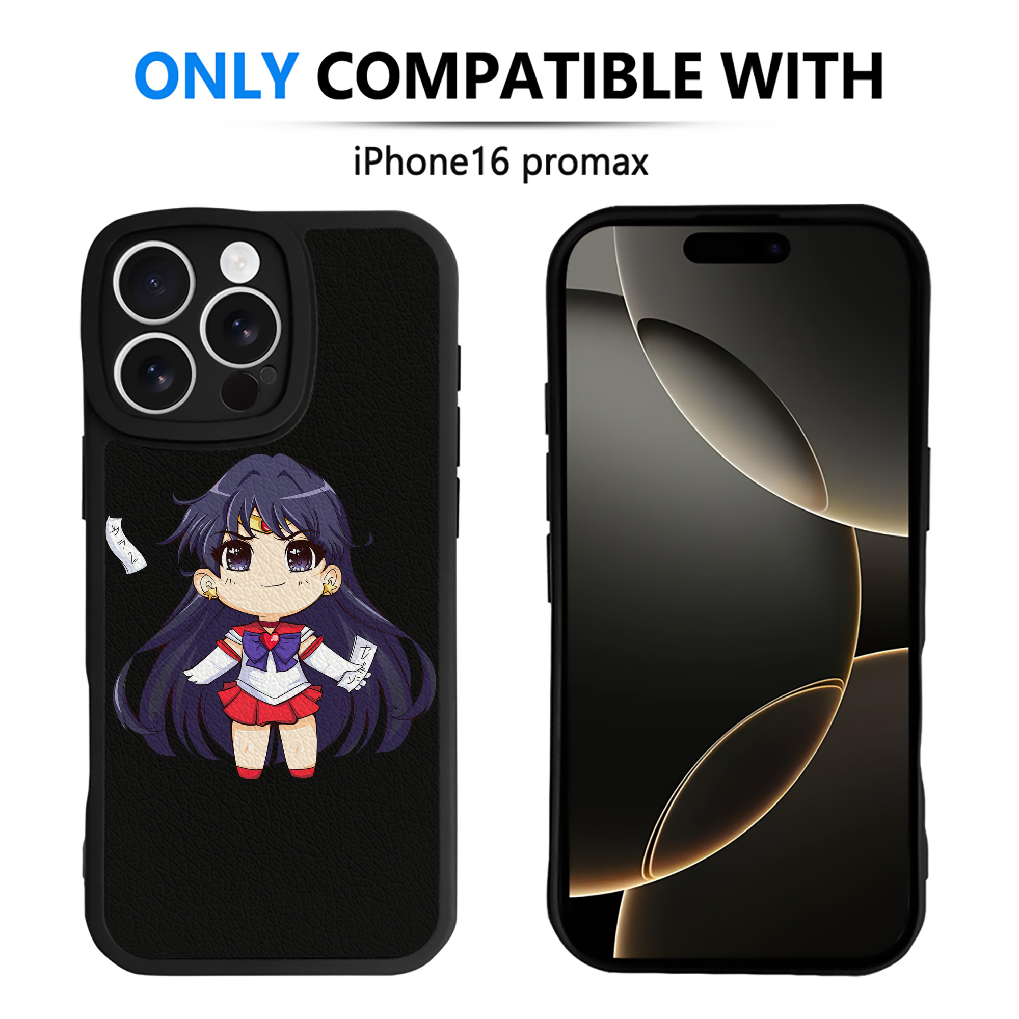 （画像用） 美少女戦士セーラームーン 火野レイ ひの レイ Sailor Moon Hino Rei （セーラーマーズ,Sailor Mars） 【iPhone 16シリーズ対応】シリコンスマホケース（レザー調） 材質：シリコン